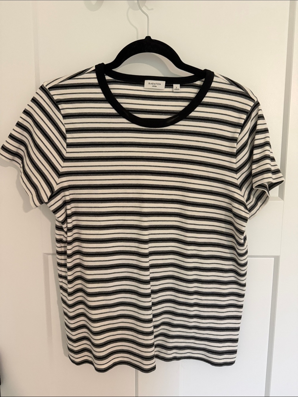 Aritzia cotton shirt Black & White Striped